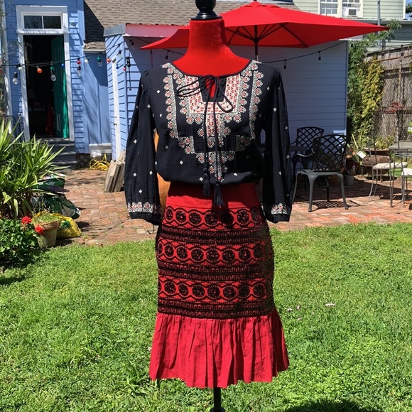 Anthropologie Sequined Suelta Skirt  8 - Picture 9 of 11